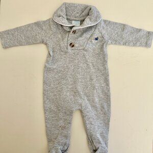 Edgehill Collection Heather Grey Shawl Collar Footsie